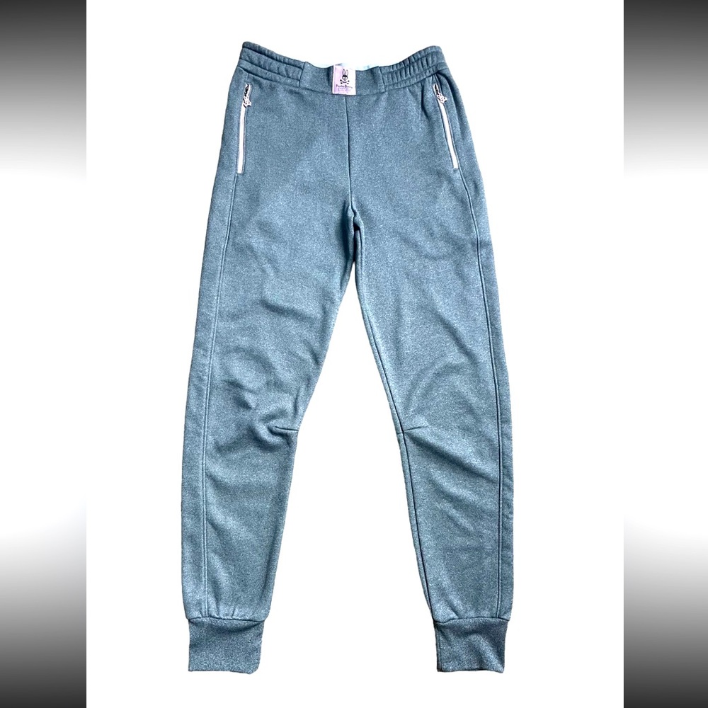 PsychoBunny Grey Pink Logo Jogger Sweatpants SzXS